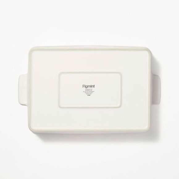 Open Box - Figmint - 4qt Stoneware Rectangle Baking Dish with Lid Cream Cream - Picture 4 of 4